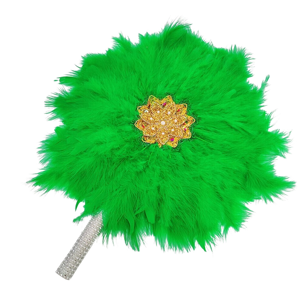 Feather Fan With Stones