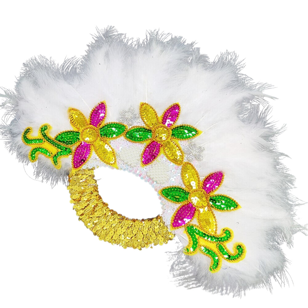 Feather Fan With Stones