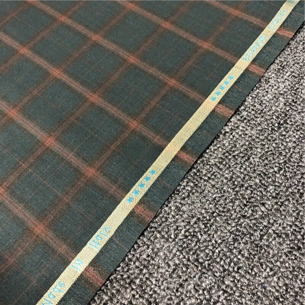 0.5m Italian Plaid Suit Fabric British Style Atiku