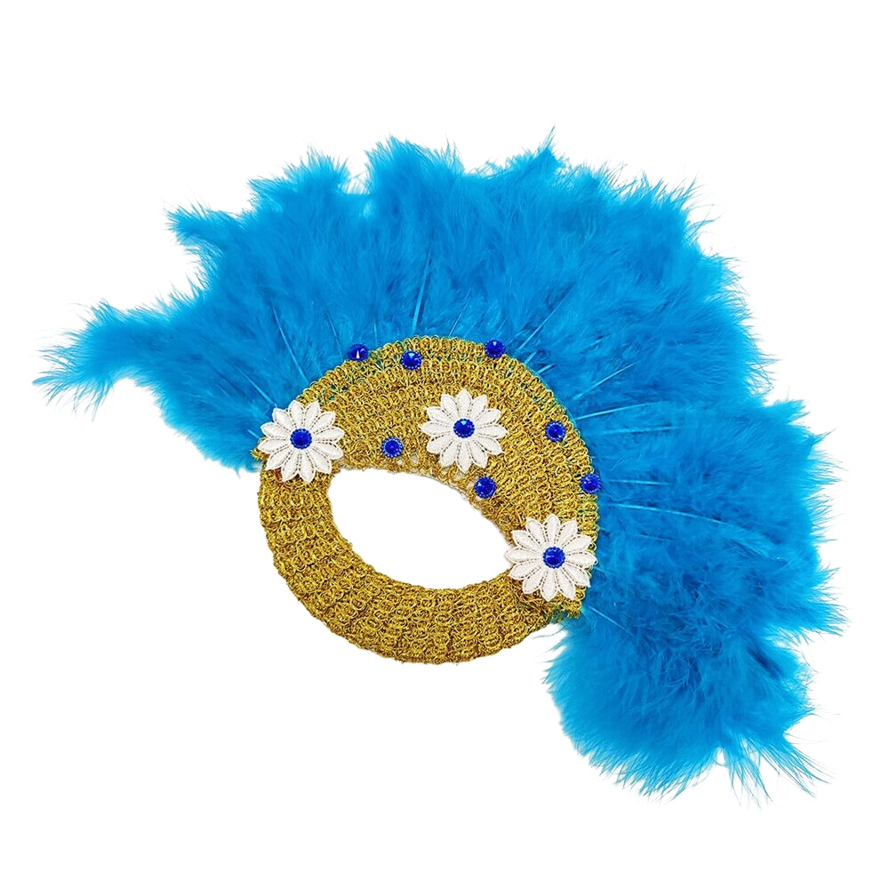 Feather Fan With Stones