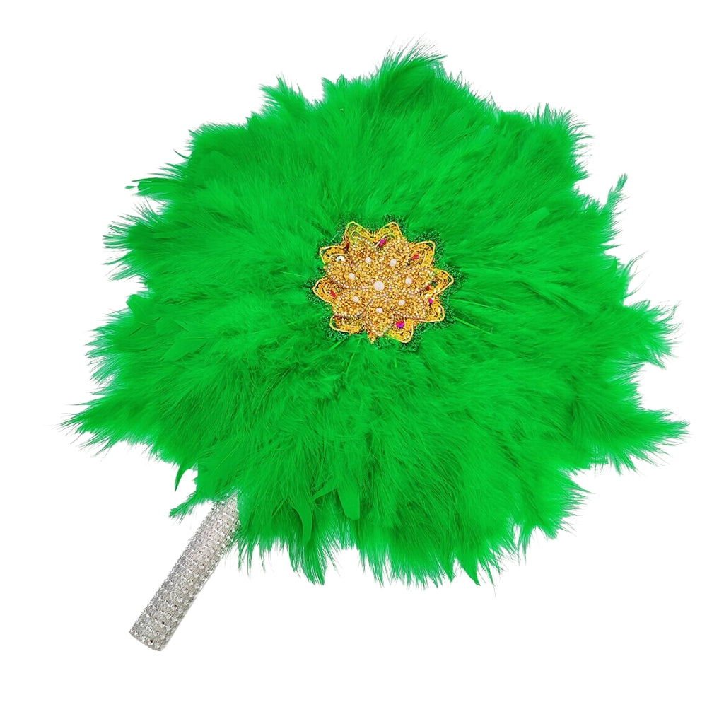 Feather Fan With Stones