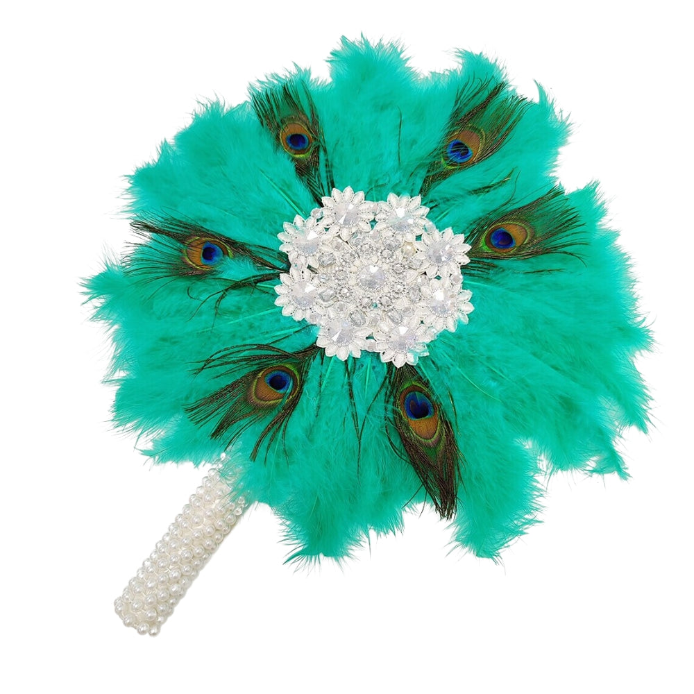 Feather Fan With Stones