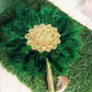 Gold Lace Feather Fan