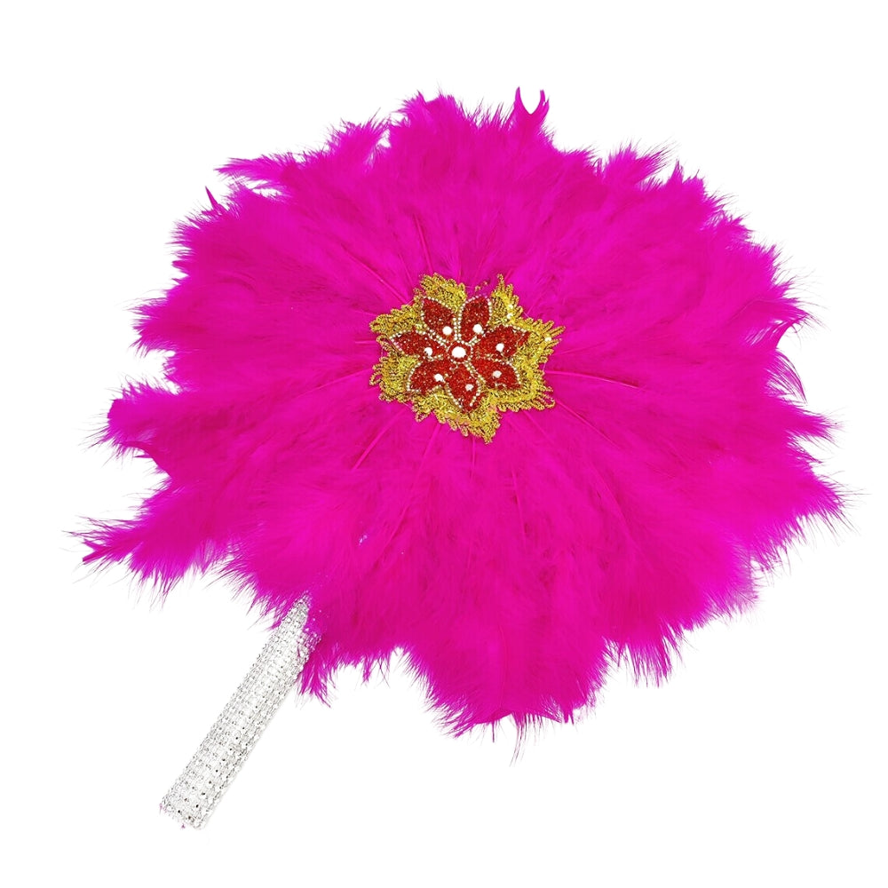 Feather Fan With Stones