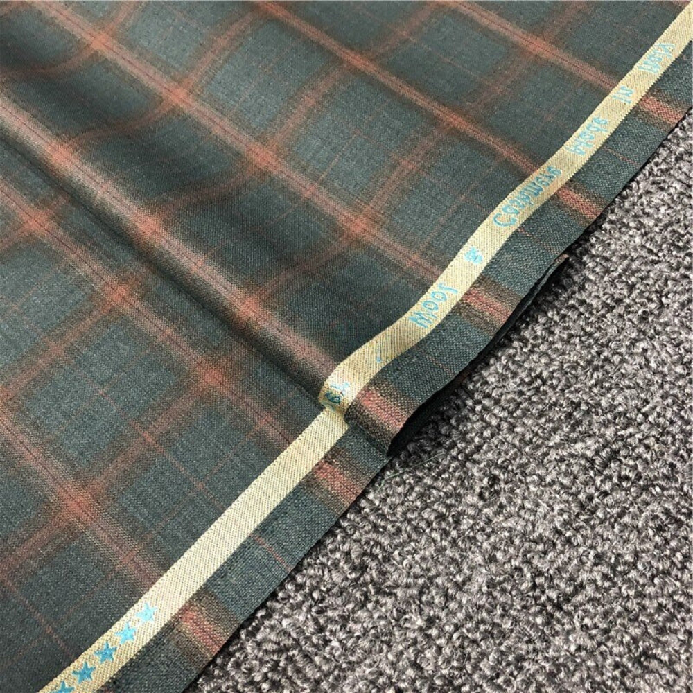 0.5m Italian Plaid Suit Fabric British Style Atiku