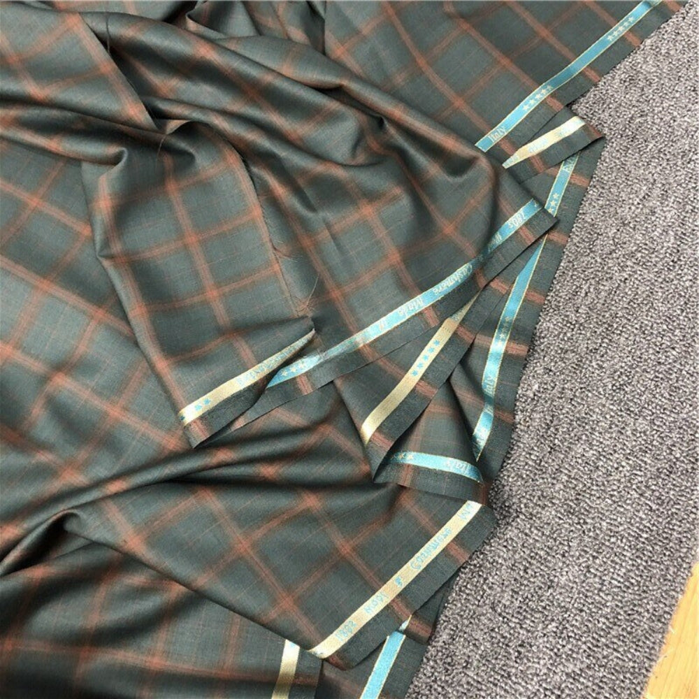 0.5m Italian Plaid Suit Fabric British Style Atiku