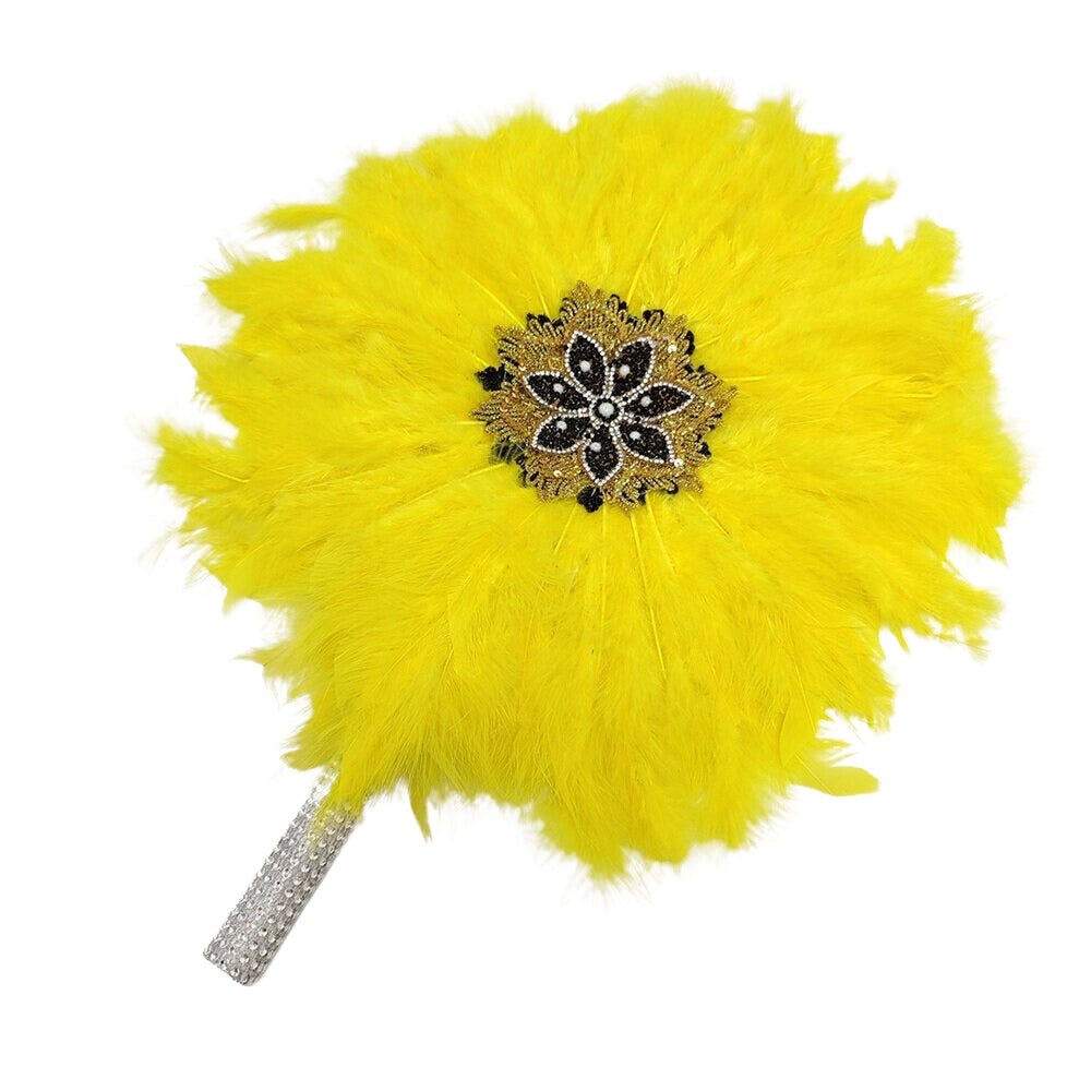 Feather Fan With Stones