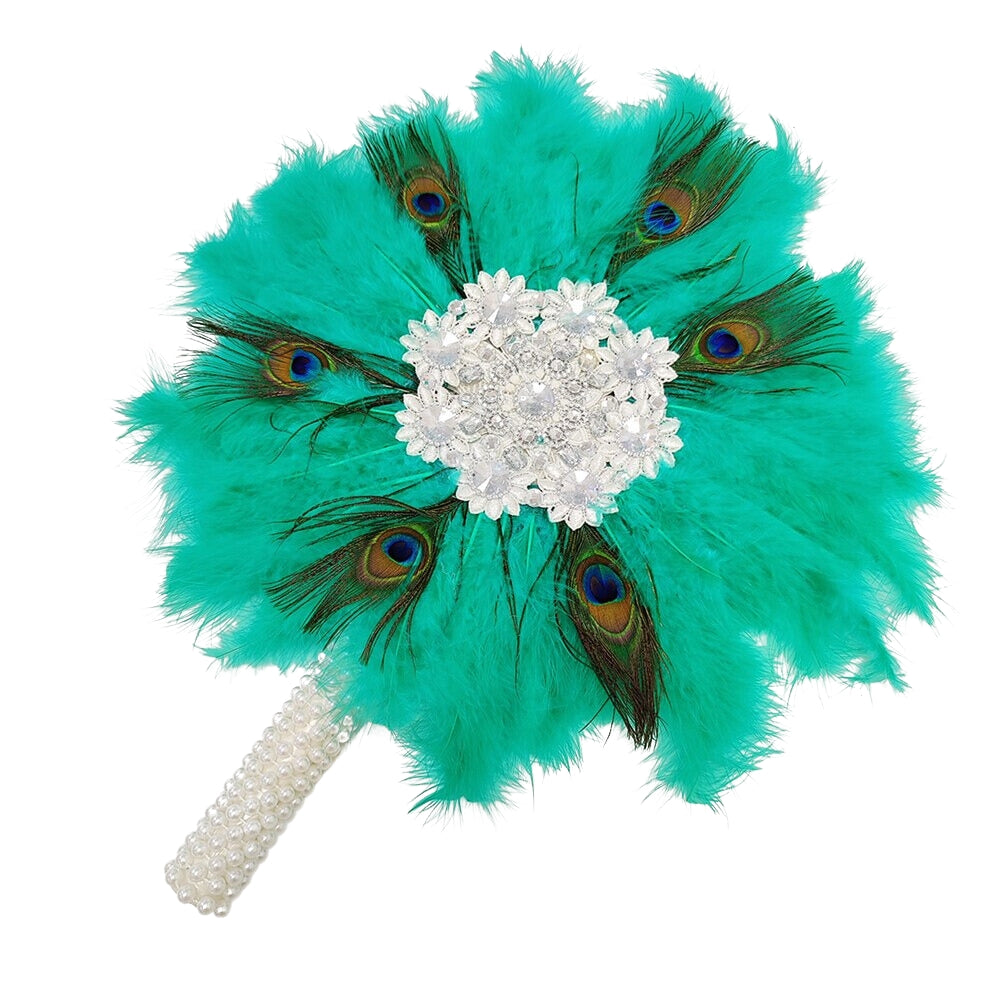 Feather Fan With Stones