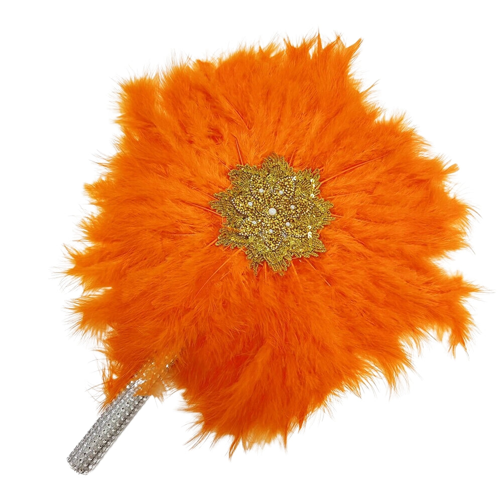 Feather Fan With Stones