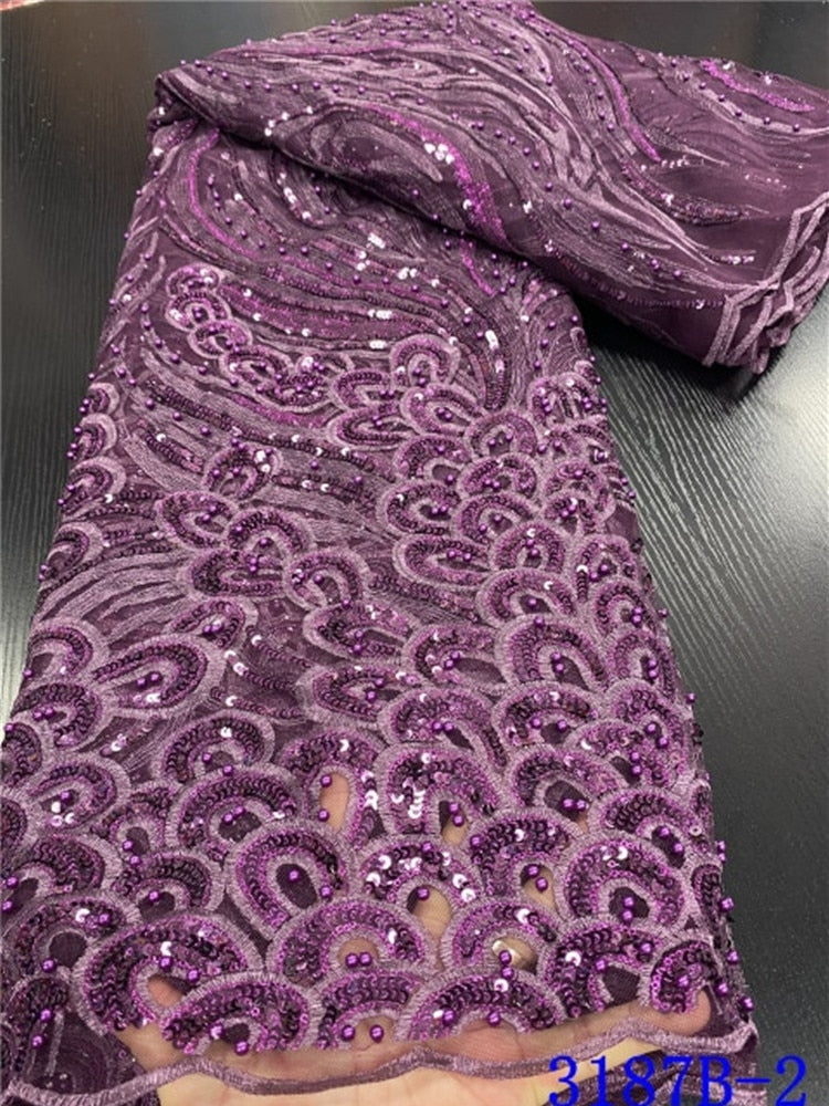 Lace Fabric With Beads