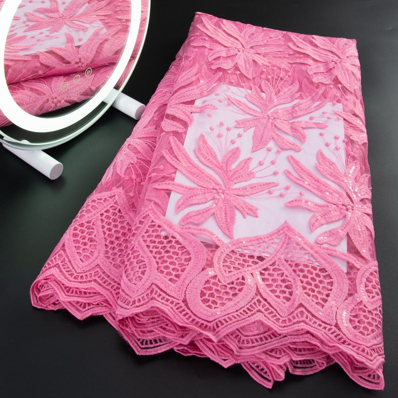 Lace Fabric With Sequins