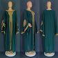 Gold Two-Piece Kaftan Abaya Set – Modest Luxury Dress