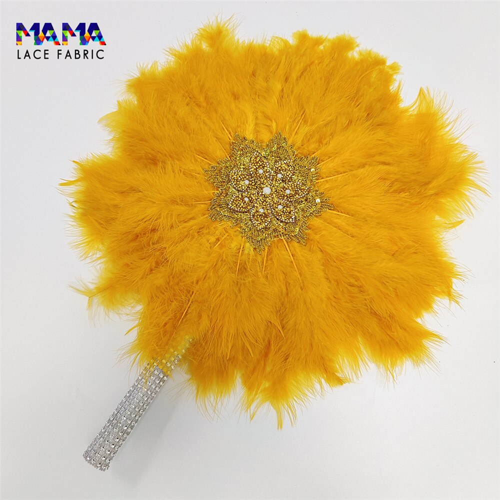 Feather Fan With Stones