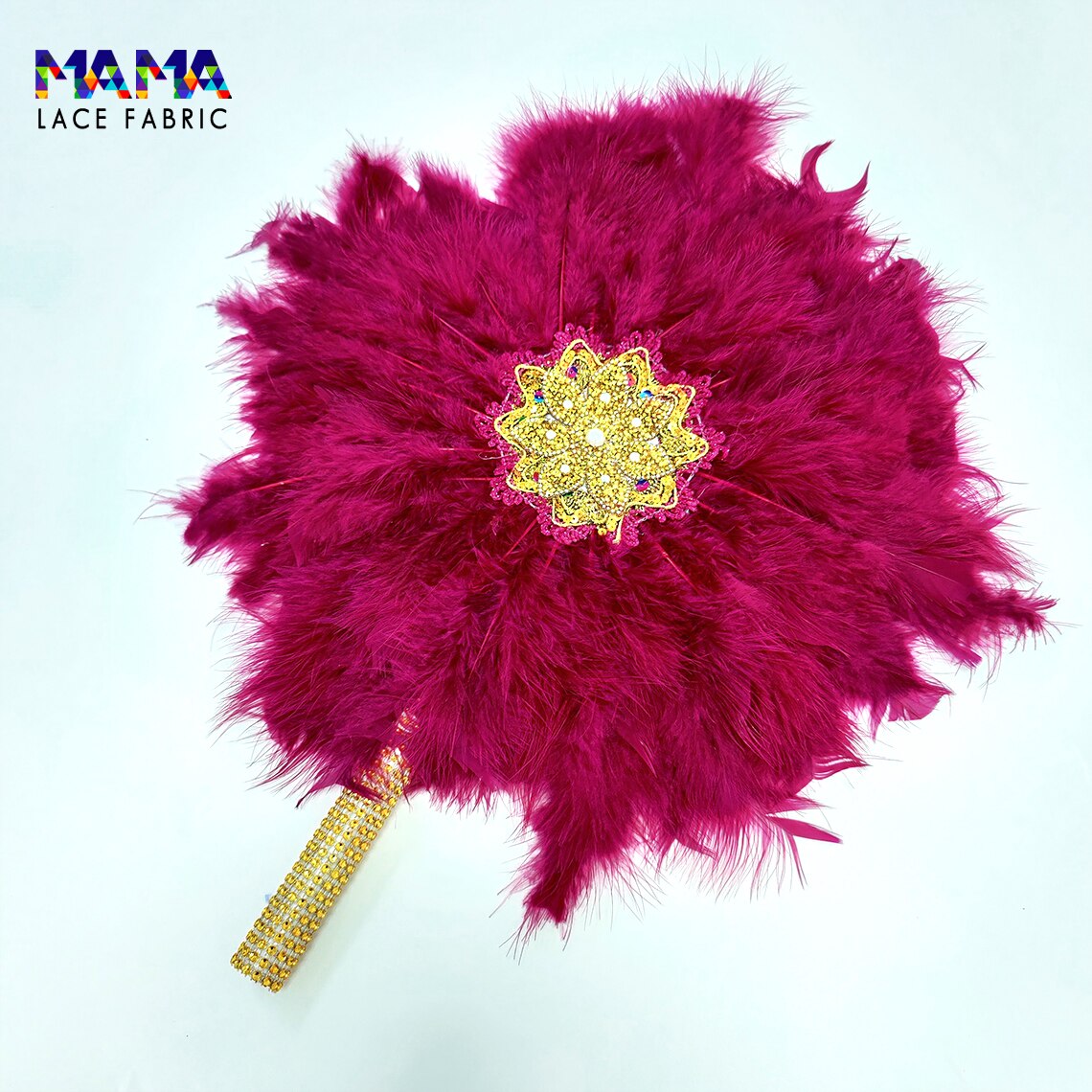 Feather Fan With Stones