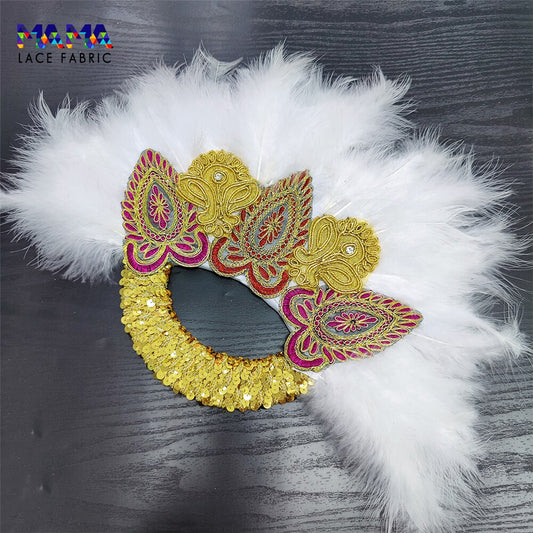 Feather Fan With Stones