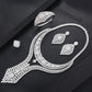 Double Layer Cubic Zircon Chokers Dubai Gold