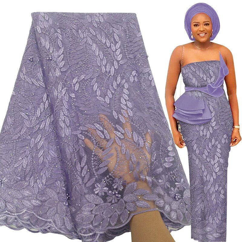 French Tulle Lace Fabric 5 Yards African Lace Fabric