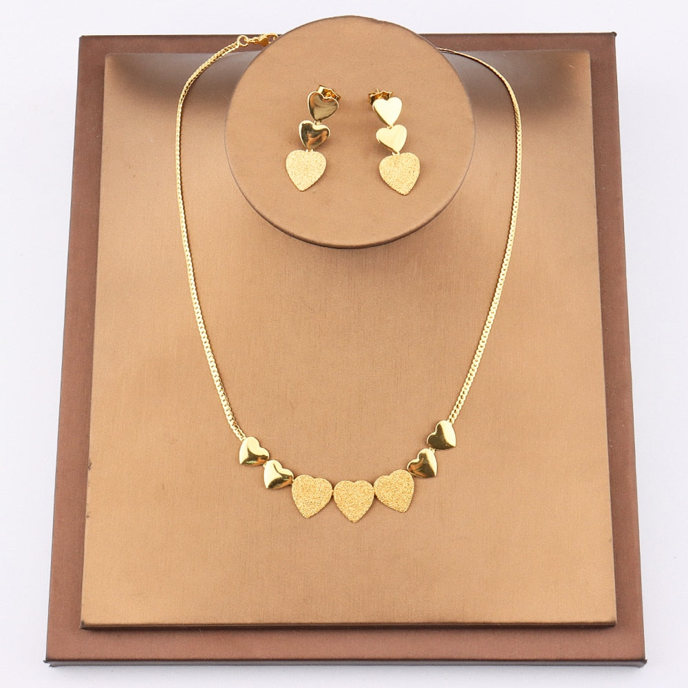 Brazilian Gold Plated Jewelry Sets Italian Style Luxury Pendant