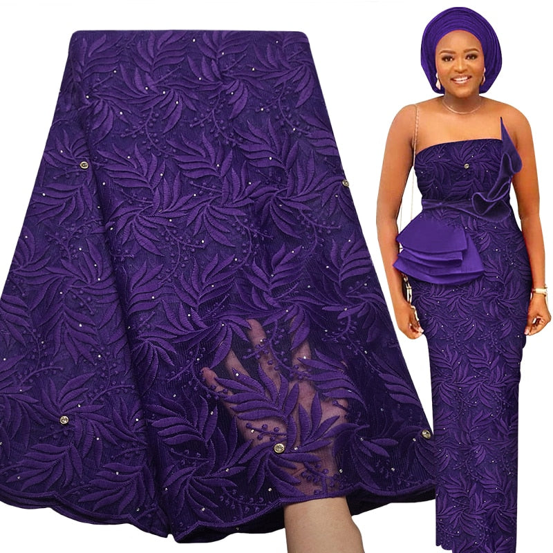5 Yards High Nigerian Women Wedding Asoebi French Tulle Lace