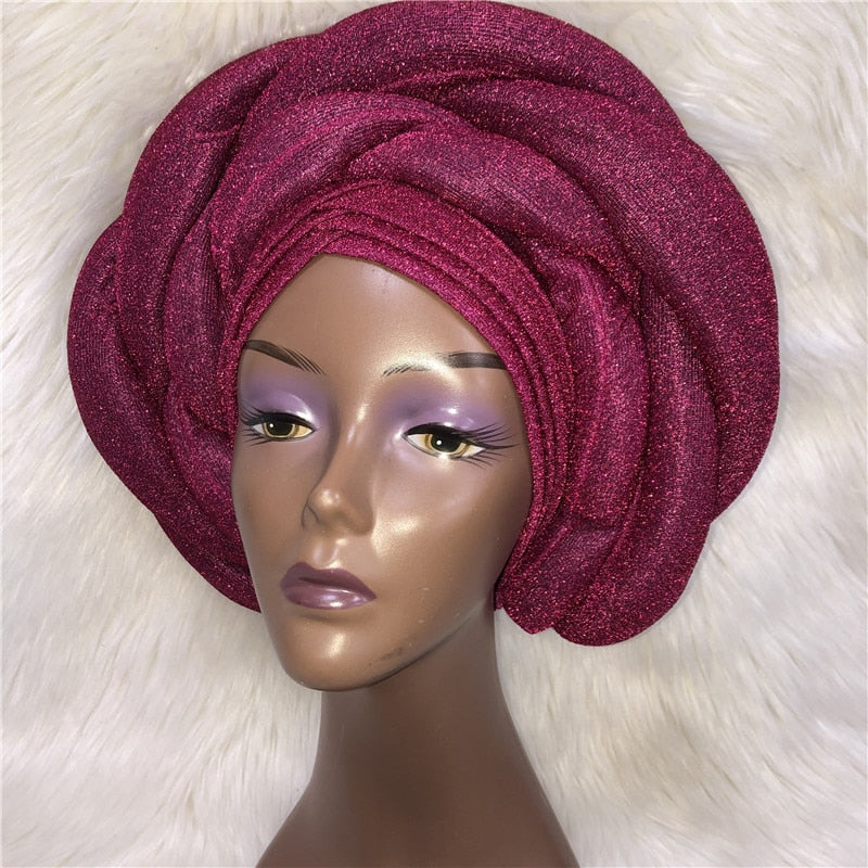 New Turban Cap Big Size Women Turban Cap For African Hats Nigerian Turban Gele best selling auto gele