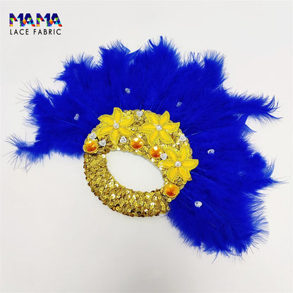 Feather Fan With Stones