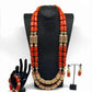 Nigeria Wedding Jewelry Handmade  Original Coral African Beads Jewelry Set Gold Dubai Women Costume Jewelry Set Coral Party ABG8