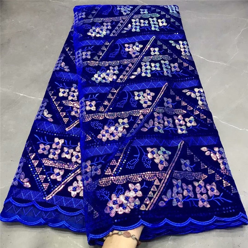 Royal Blue Asoebi Dress | Nigerian Lace Style - PhoenixGoods