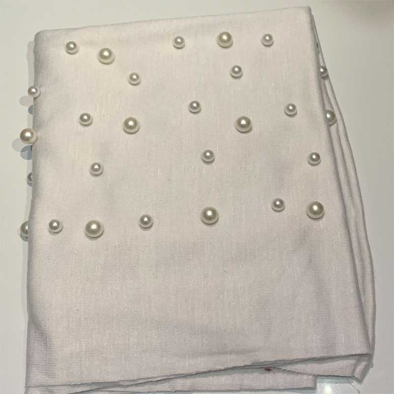 Cotton Turban Hijab Beading Headscarf