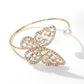 Fashion Rhinestone Big Butterfly Cuff Bracelet For Women Etrendy New Style Personality Bracelets &amp; Bangles