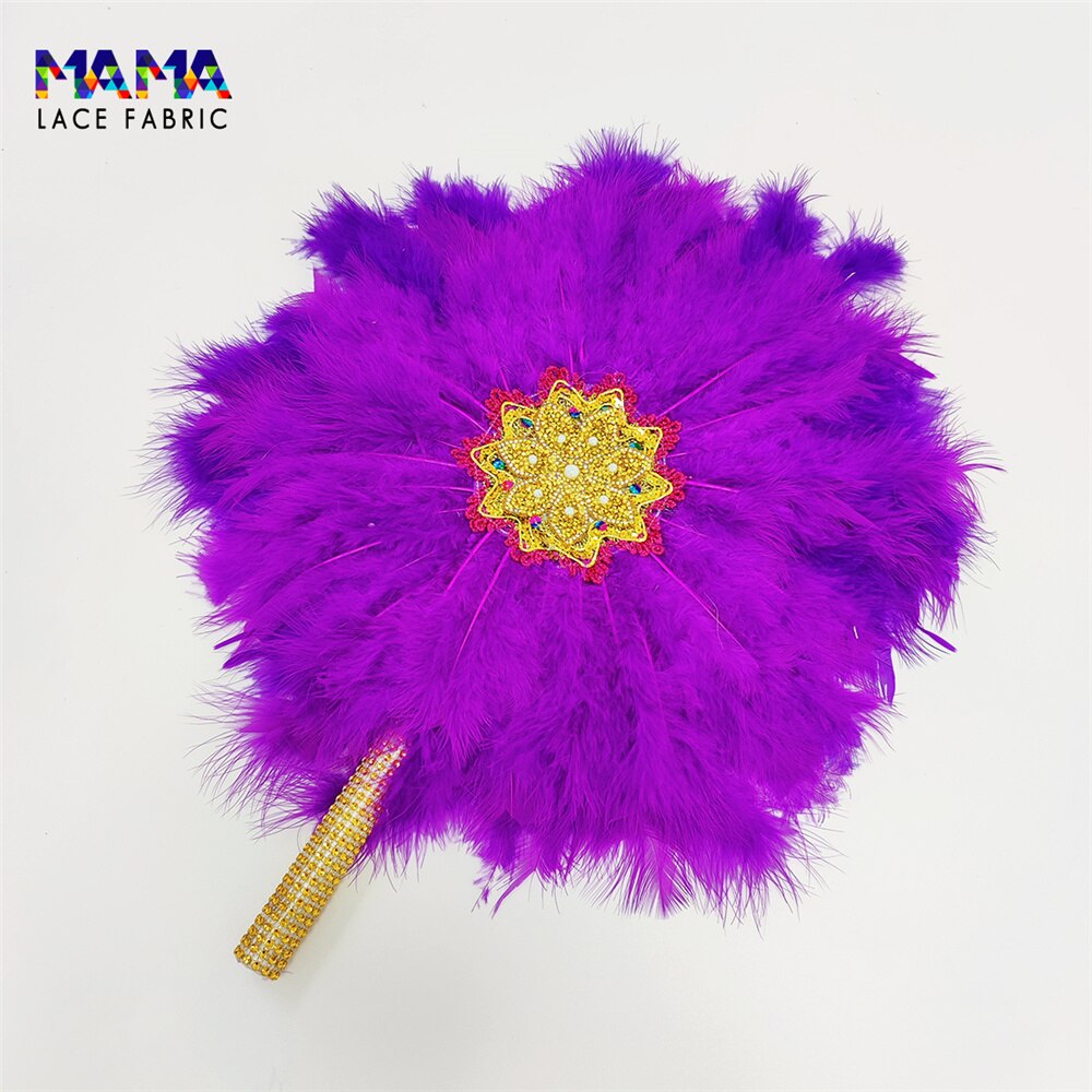 Feather Fan With Stones