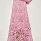 Dusty Pink Cord Guipure Lace Nigerian African Big Flower Asoebi Fabric For Wedding Dress Sewing Materials