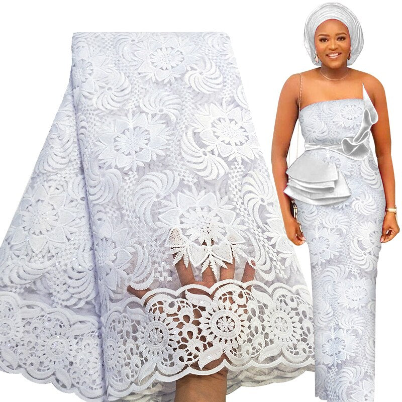 5 Yards Sequins Embroidery French Lace