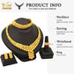 Nigerian Wedding Jewelry Set Gold Plated Dubai African Chokers Necklace Earrings Rings Fashion Bridal Jewellery Sets For Women