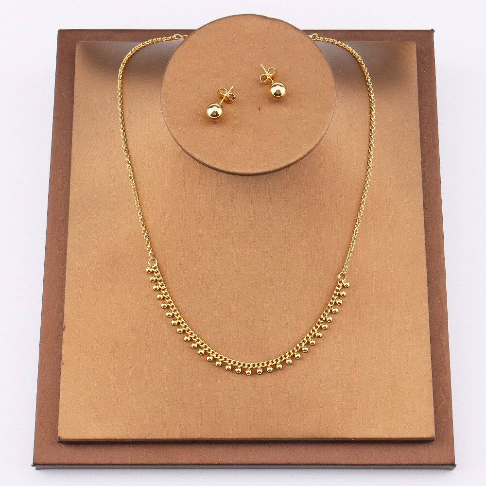 Brazilian Gold Plated Jewelry Sets Italian Style Luxury Pendant