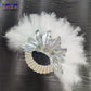 Feather Fan With Stones