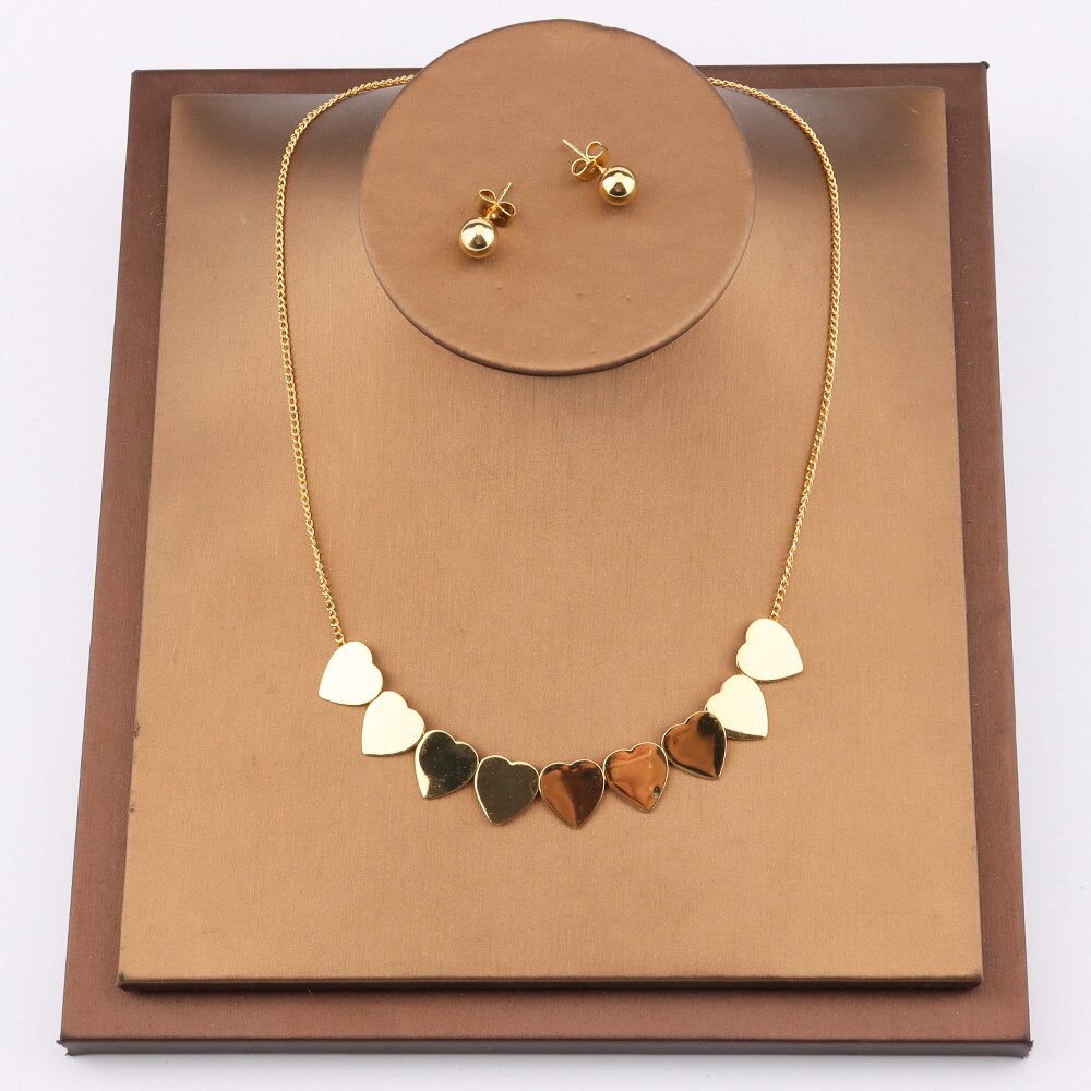 Brazilian Gold Plated Jewelry Sets Italian Style Luxury Pendant