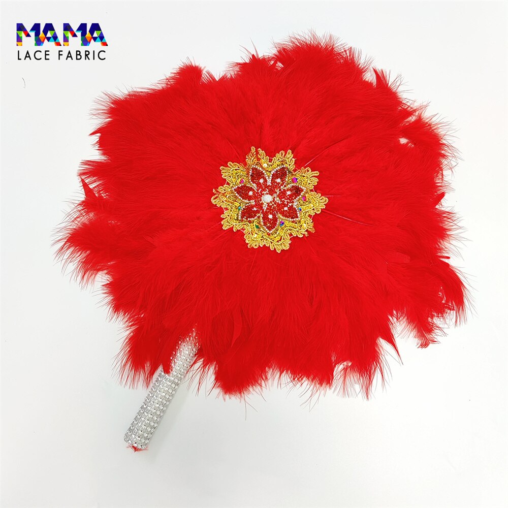 Feather Fan With Stones