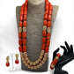 Nigeria Wedding Jewelry Handmade  Original Coral African Beads Jewelry Set Gold Dubai Women Costume Jewelry Set Coral Party ABG8