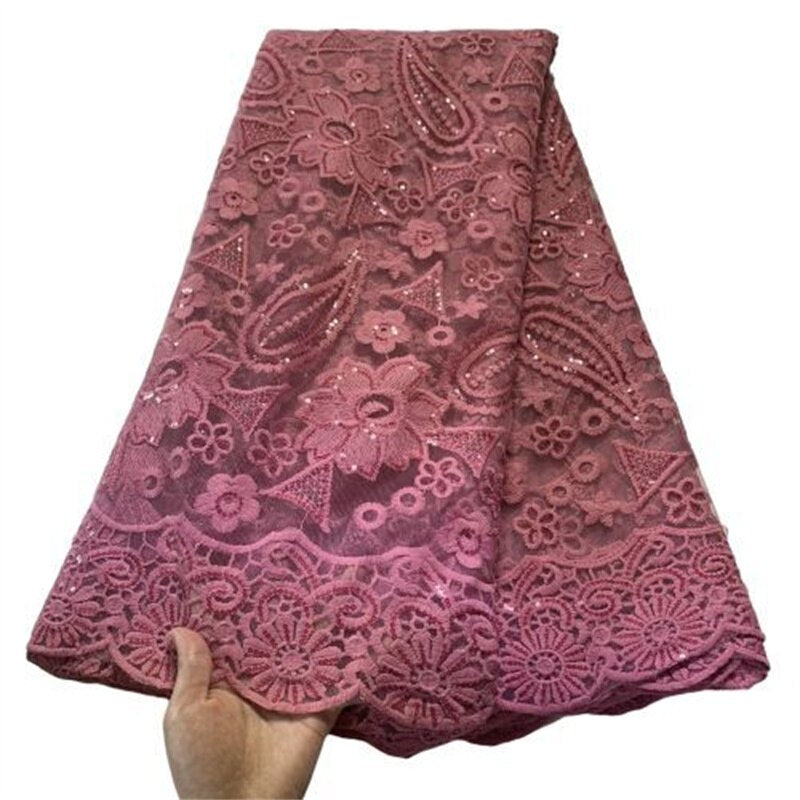 👑 Royal Soft Sequins French Tulle Lace – Luxury 5 Yards Fabric for Wedding & Occasion Dresses
Step into elegance with our Royal Soft Sequins French Tulle Lace, a premium 5-yard fabric featuring delicate sequin embroidery on sheer, ultra-soft tulle. This luxurious lace is perfect for bridal gowns, asoebi styles, evening dresses, and red carpet-worthy designs.

Crafted for comfort and glamour, it drapes effortlessly and shimmers under light—ideal for weddings, receptions, and special events where you want to