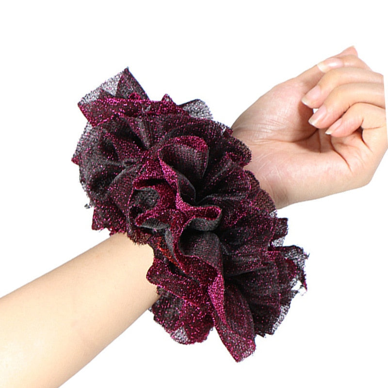 Satin Braided HeadBand With Sequins