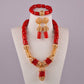 Orange Coral Jewelry Set