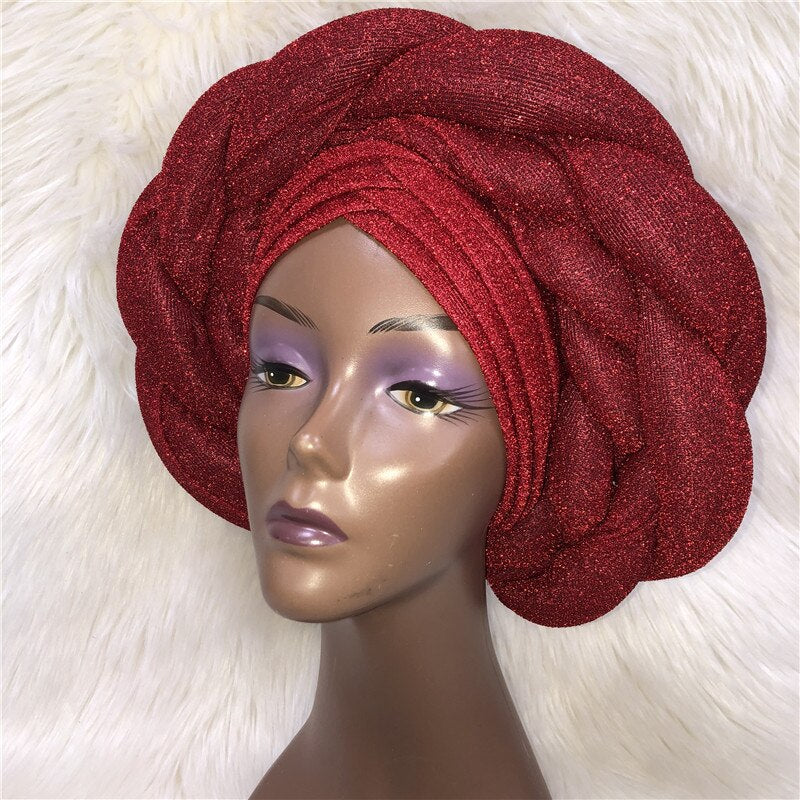 New Turban Cap Big Size Women Turban Cap For African Hats Nigerian Turban Gele best selling auto gele