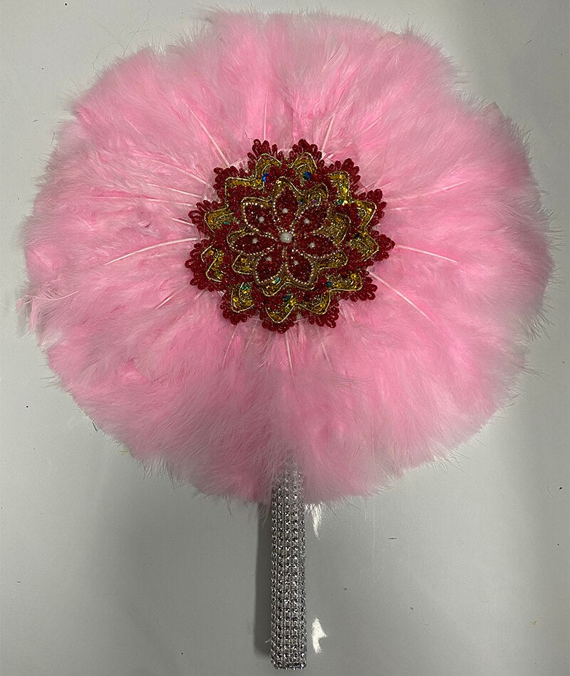 Turkey Feather Hand Fan