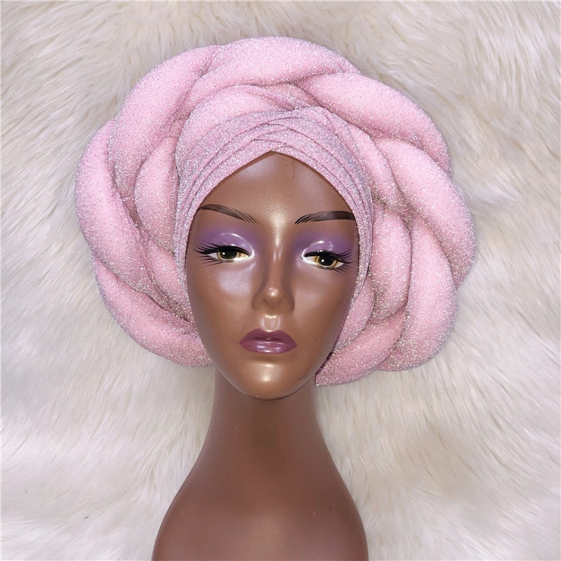 New Turban Cap Big Size Women Turban Cap For African Hats Nigerian Turban Gele best selling auto gele