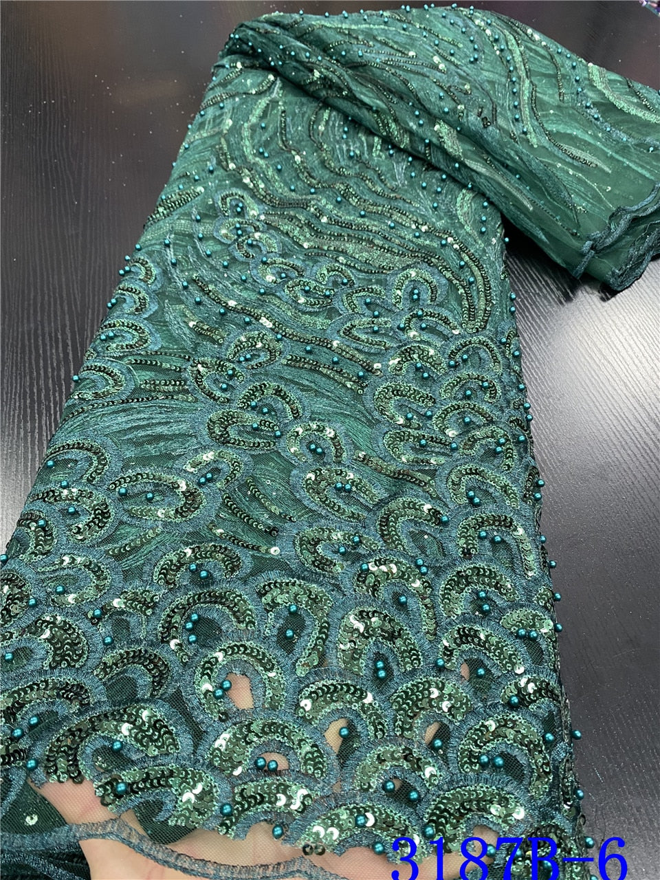 Lace Fabric With Beads