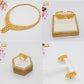 Nigerian Wedding Jewelry Set Gold Plated Dubai African Chokers Necklace Earrings Rings Fashion Bridal Jewellery Sets For Women