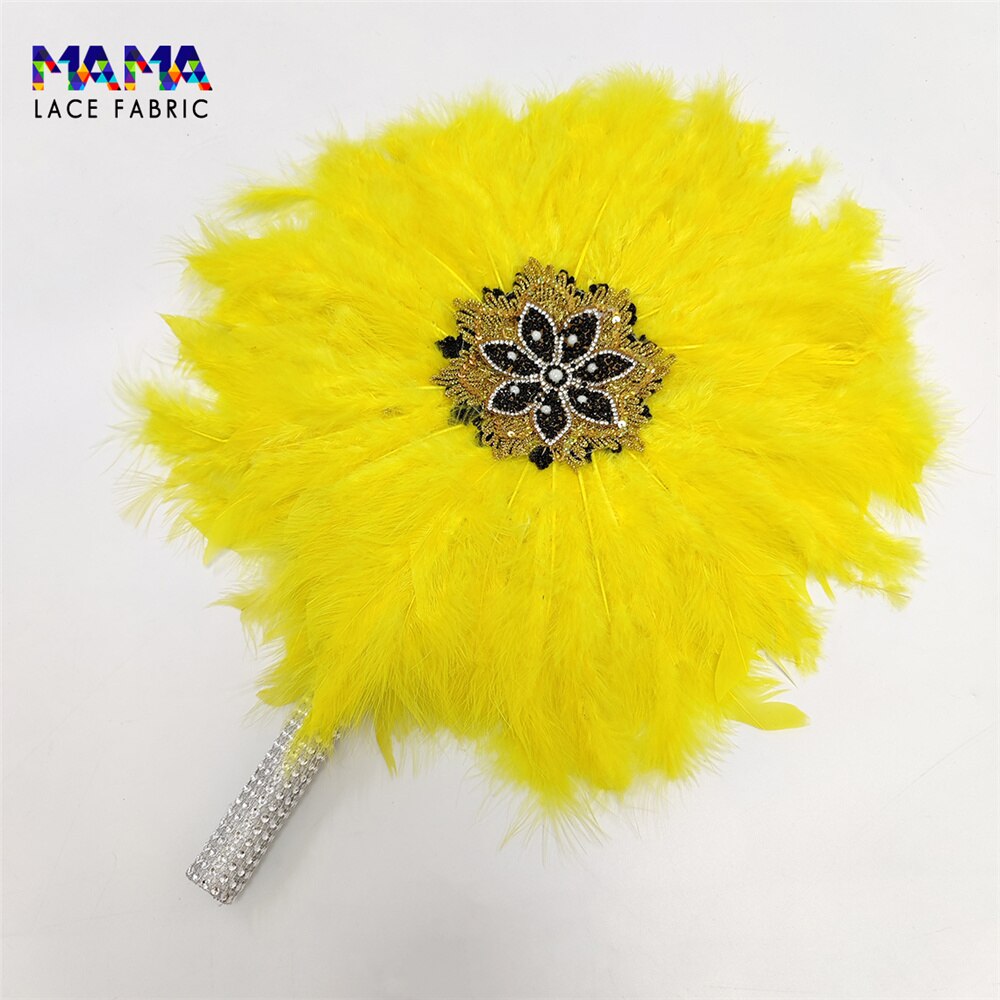 Feather Fan With Stones