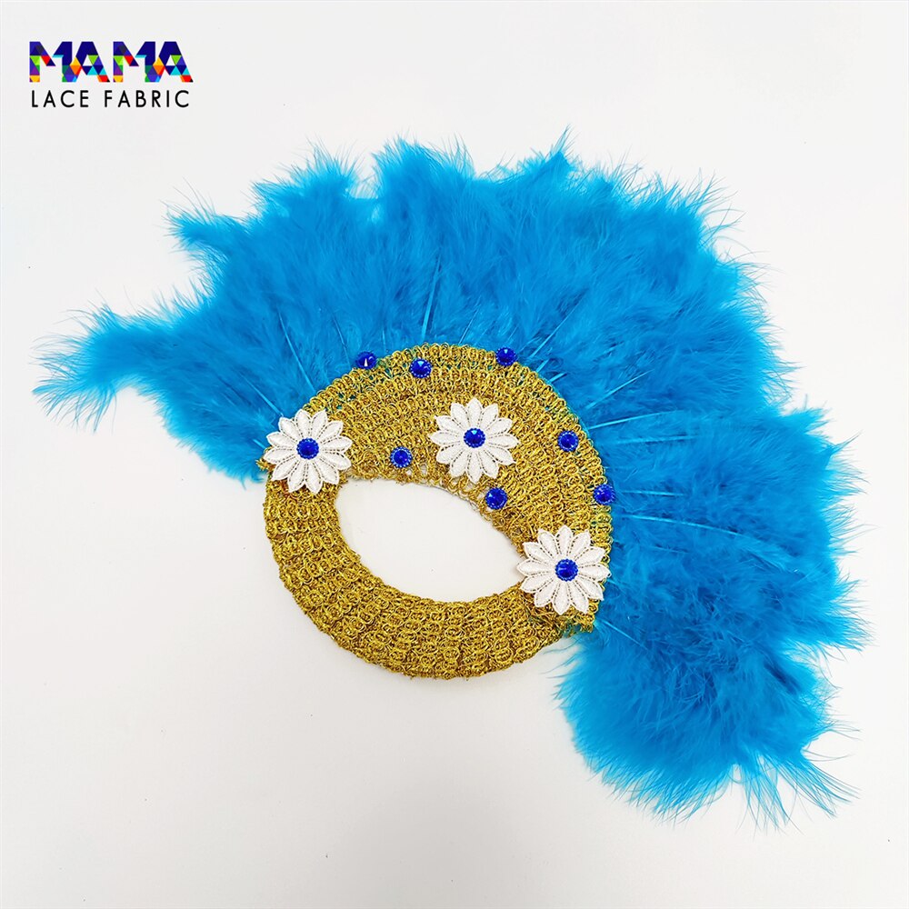 Feather Fan With Stones