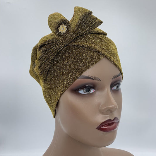 Shimmer Turban Cap