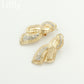 Dubai Gold Jewelry Crystal Necklace Hoop Earrings